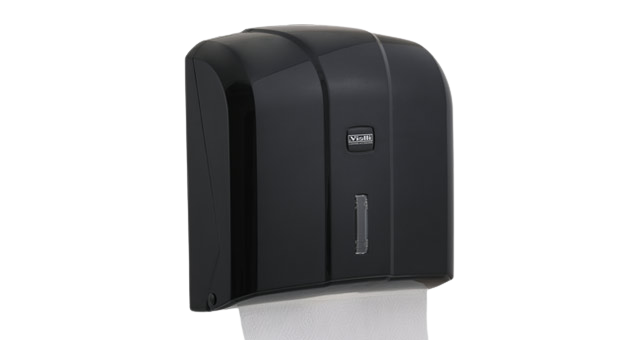 C-V Folded Paper Towel Dispenser - Für 400 Blatt, schwarz