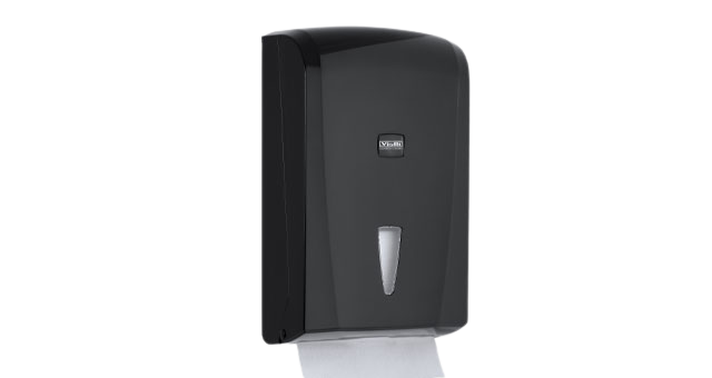 C-V Folded Paper Towel Dispenser - Für 600 Blatt, schwarz